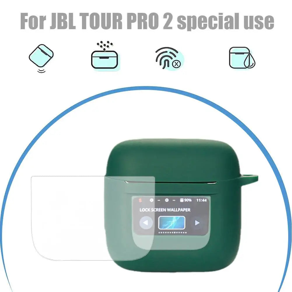 TPU Screen Protector for JBL Tour Pro 2 – Clear Anti-Scratch Film Earphone Screen Protector Axl