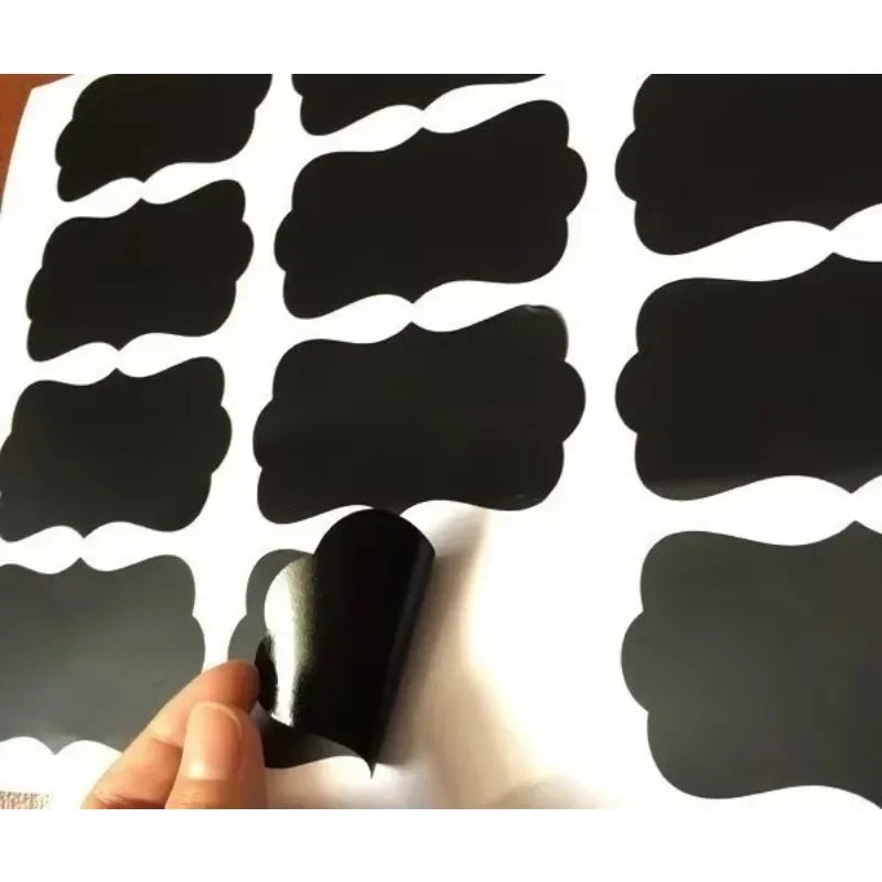 48 PCS Chalkboard Jar Labels – DIY Kitchen Stickers (6 Sheets) Chalkboard Labels Axl