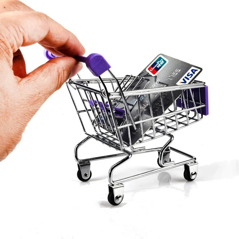 1:48 Mini Metal Shopping Cart – Miniature Toy & Home Decor Miniature Toy Model Axl