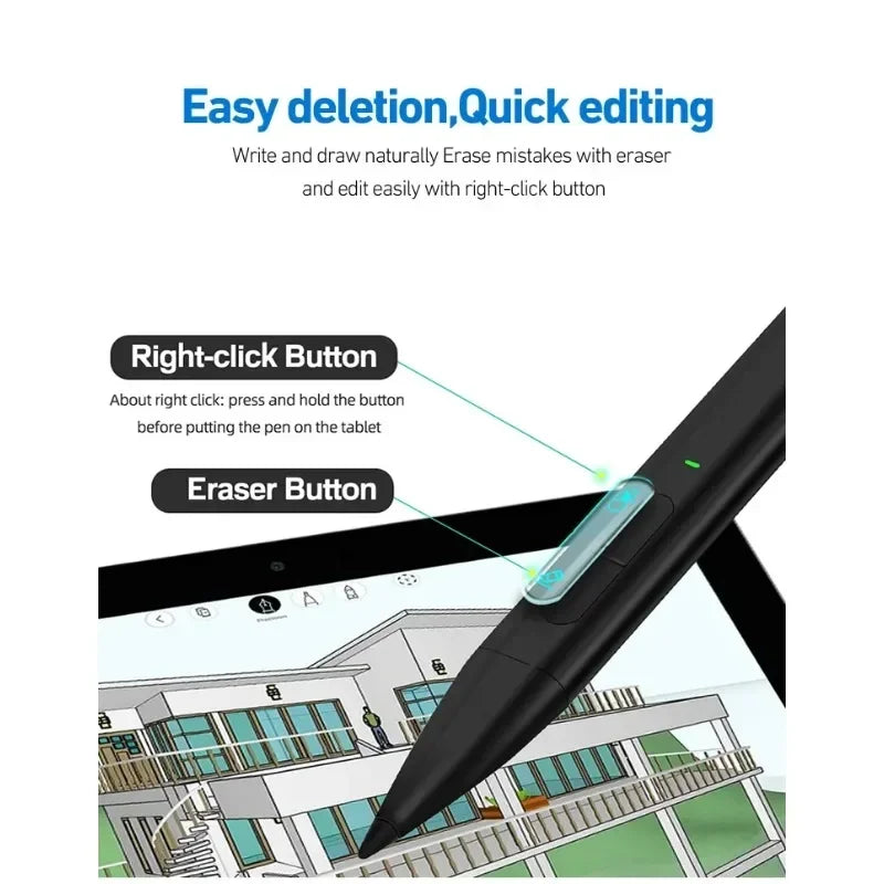 Surface Stylus Pen 4096 Pressure USB-C | Pro 3–11, Go, Book Tablet Stylus Pen Axl
