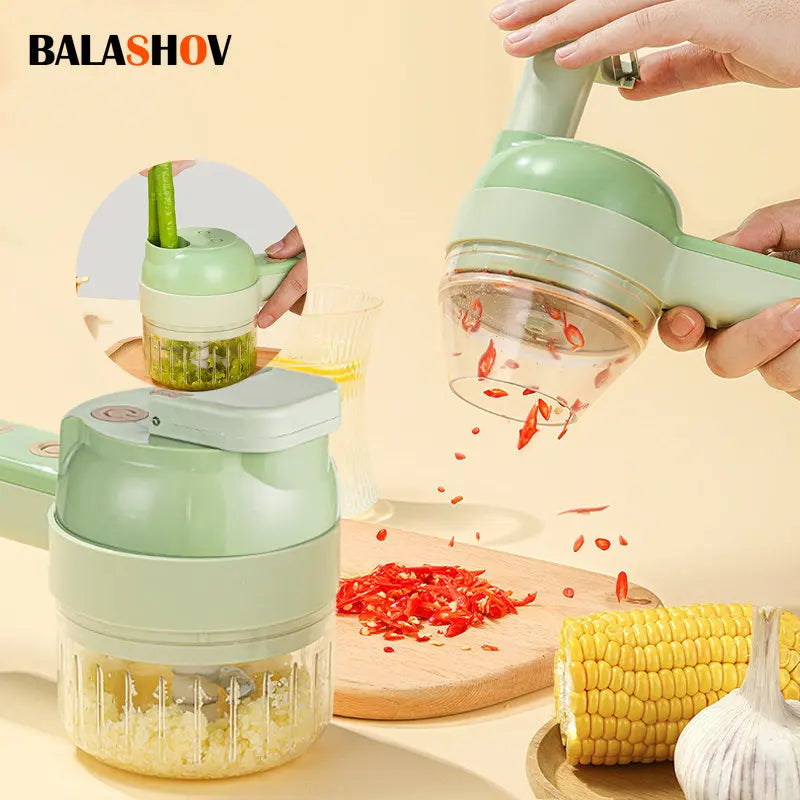 BALASHOV 4-in-1 Electric Food Chopper – Garlic Slicer & Grinder Electric Food Chopper Axl
