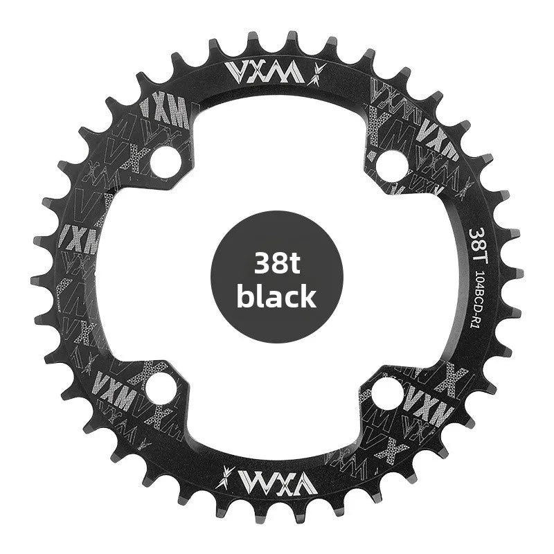 VXM 104BCD Narrow Wide MTB Chainring 32T–42T CNC Aluminum 1x MTB Chainring Axl 38T-Black 104BCD