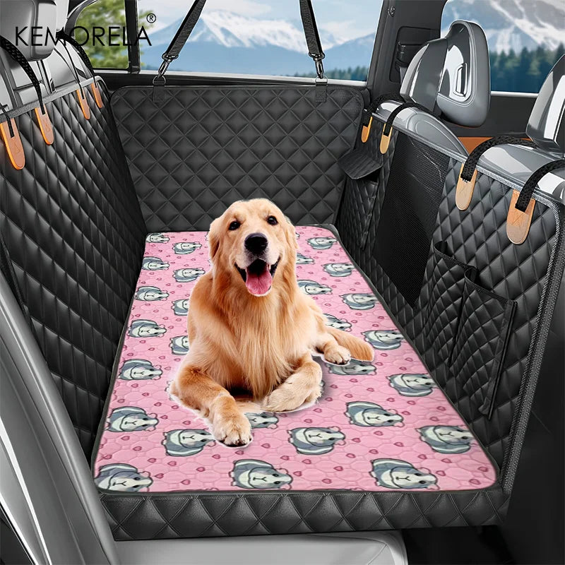 KEMORELA Dog Car Seat Mat – 60x120cm Waterproof Backseat Cover Dog Car Seat Mat Axl Pink Hamster
