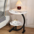 Round Double-Tier Metal Side Table – Indoor & Outdoor End Table Metal Side Table Axl WHITE