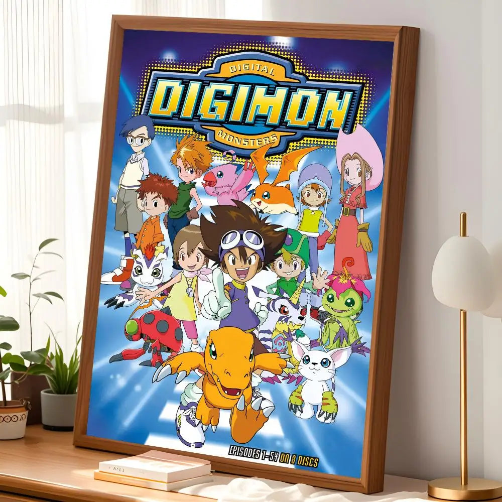 Anime Digimon Self-Stick HD Wall Art Poster – Waterproof Decor Wall Art Poster Axl