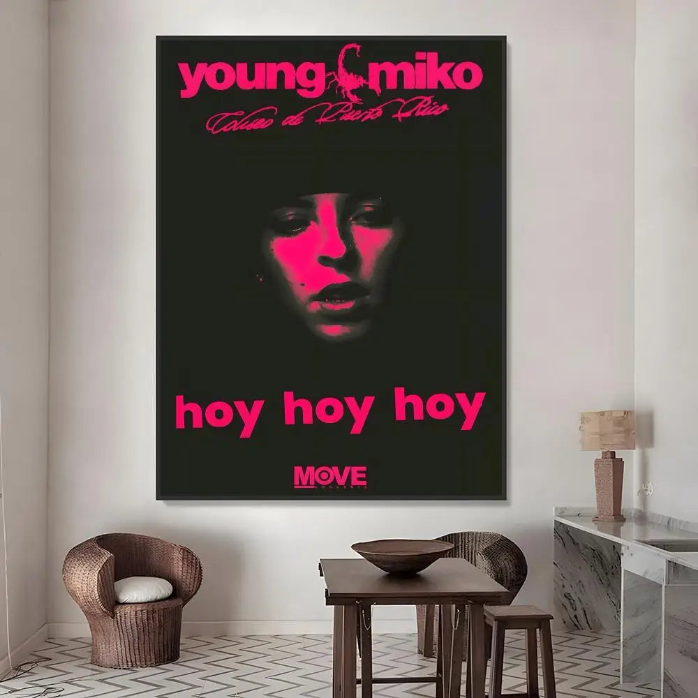 Young Miko HD Waterproof Poster Stickers | Wall Décor & Gift Poster Stickers Axl White05 15X20cmNoframe