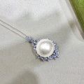 Huitan Flower Imitation Pearl Pendant Necklace | Women's Fashion Pearl Pendant Necklace Axl XL1627 41cm 5cm