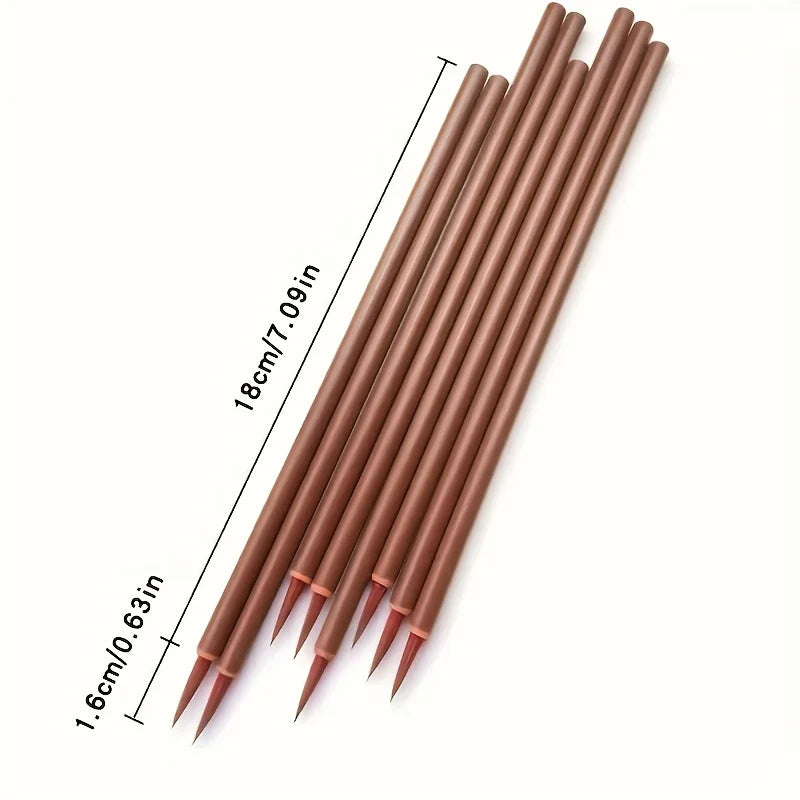 8-Piece Fine Tip Miniature Paint Brushes – Acrylic & Watercolor Miniature Paint Brushes Axl
