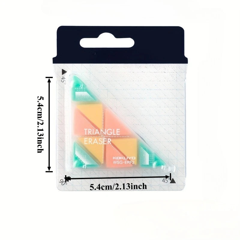 Multi-Pack Triangle Erasers – Pastel Colors for Sketching & School Pencil Eraser Set Axl Green -1pc