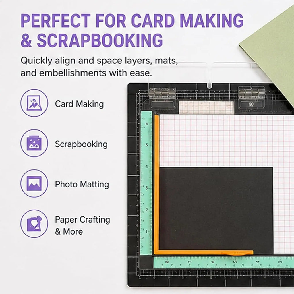 7-Piece Paper Crafting Alignment Guides – Color-Coded Spacer Set Craft Alignment Tool Axl