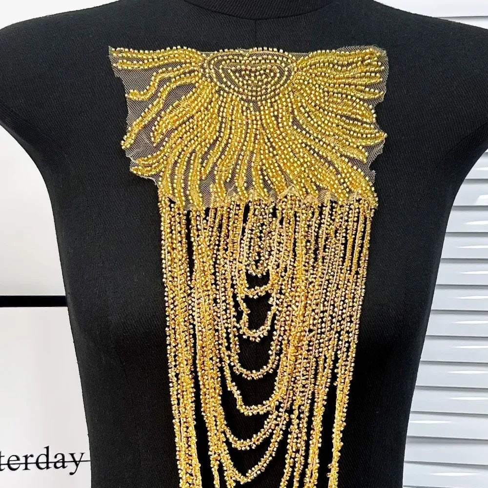 Sequin Beaded Epaulets – Cosplay Stage Costume Shoulder Wrap Costume Shoulder Epaulet Axl