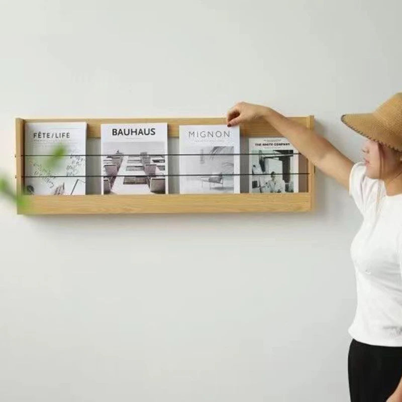 Wooden Floating Wall Shelf – Multifunctional Storage Rack Floating Wall Shelf Axl
