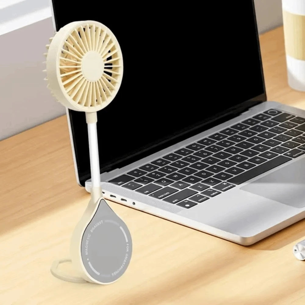 2-in-1 Magnetic Mini Desk Fan & Phone Holder – 3 Speed USB-C Mini Desk Fan Axl