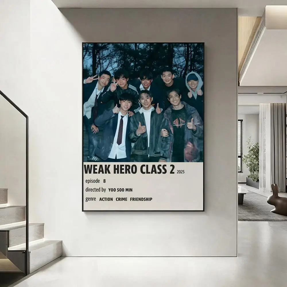 Weak Hero Class Korean Drama Poster – HD Waterproof Wall Art Wall Art Poster Axl White7 50X70cmNoframe
