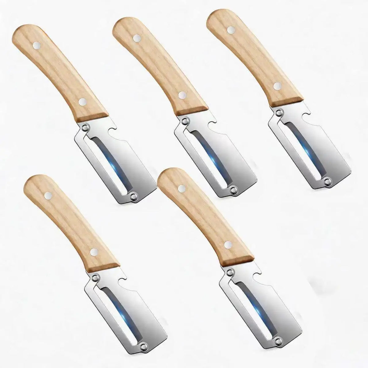 Wooden Handle Stainless Steel Vegetable & Fruit Peeler Vegetable Peeler Axl 5 PCS