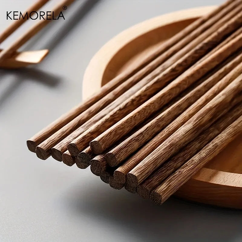 5-Pack Natural Wooden Chopsticks – No Paint No Wax Wooden Chopsticks Axl