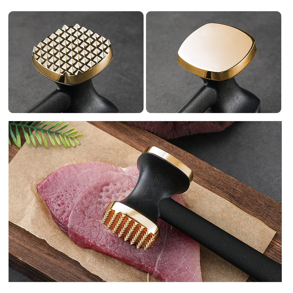 Double-Sided Zinc Alloy Meat Tenderizer Mallet | Ergonomic Meat Tenderizer Mallet Axl