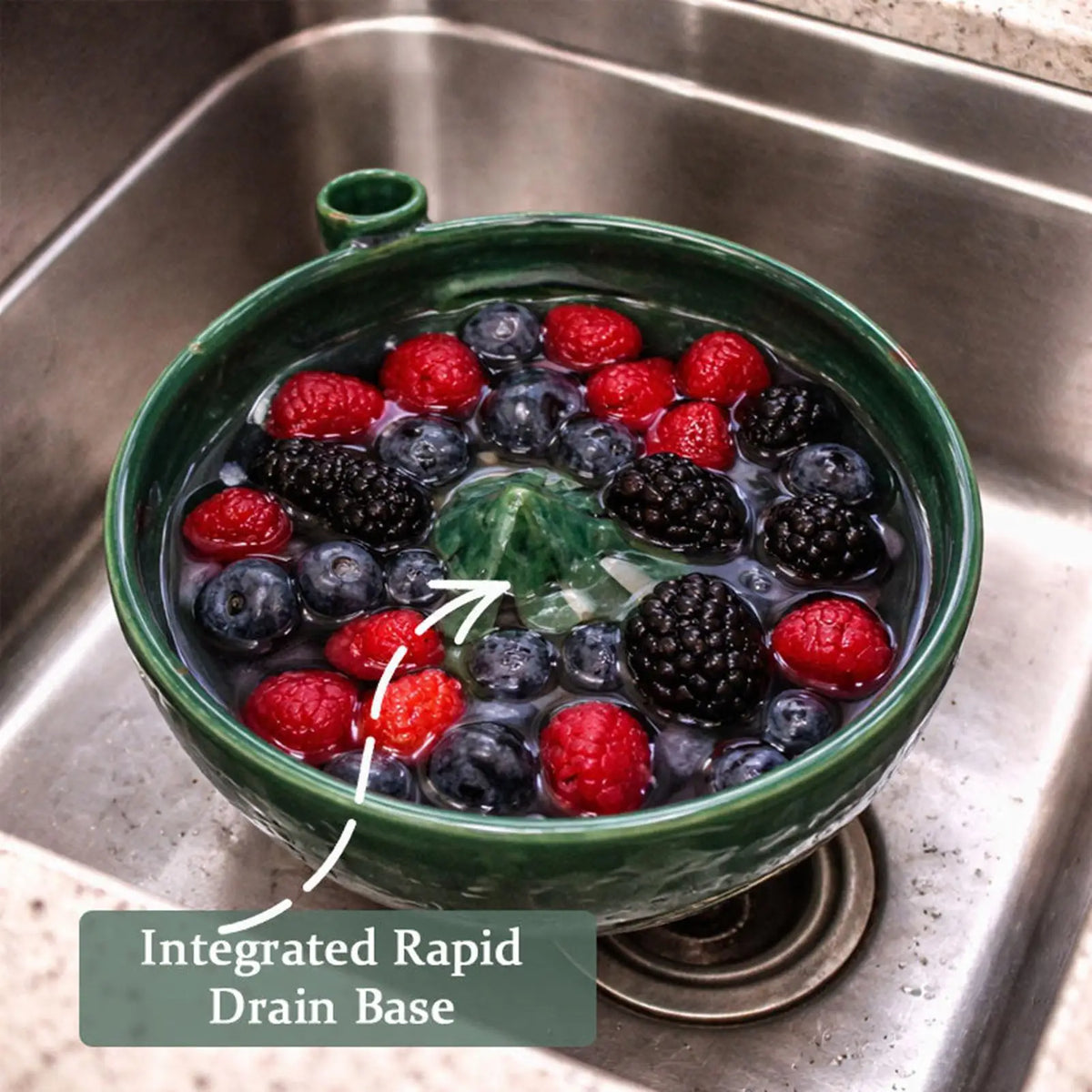 Berry Washing Bowl with Strainer & Drying Rack | Fruit Spinner Fruit Washing Spinner Axl