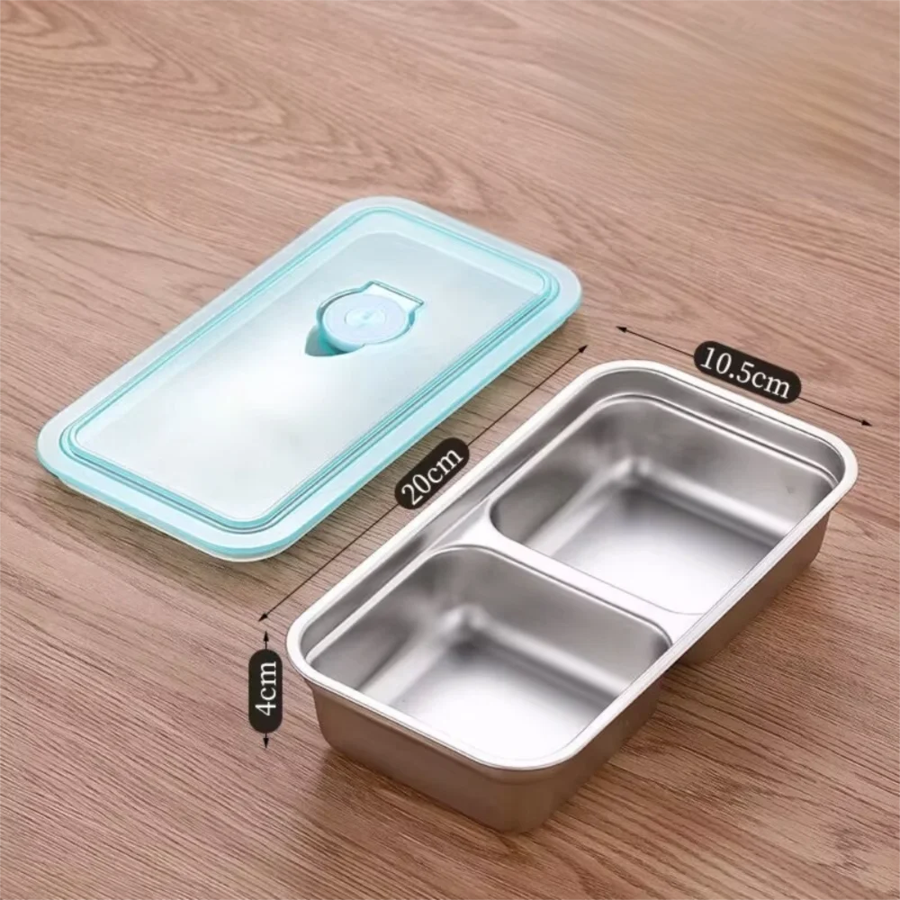 Stainless Steel Double Compartment Snack Container with Lid Snack Container Axl 2