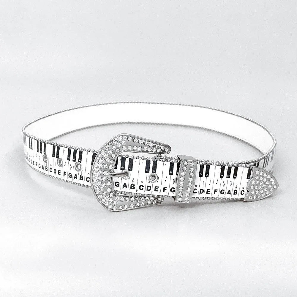 Piano Key Graffiti Waist Belt – Y2K Harajuku Korean Style Fashion Waist Belt Axl
