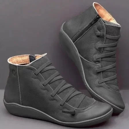 Women's Vintage Lace-Up Ankle Boots | Non-Slip Platform Women's Ankle Boots Axl black 42