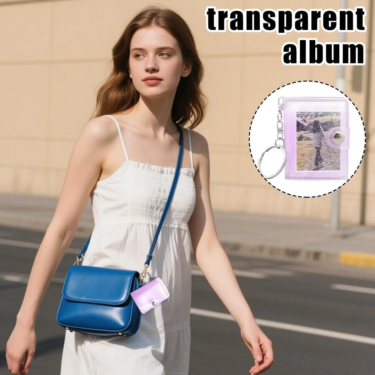 Mini 2" Photo Album Keychain – 24-Pocket ID Photo Holder Photo Album Keychain Axl