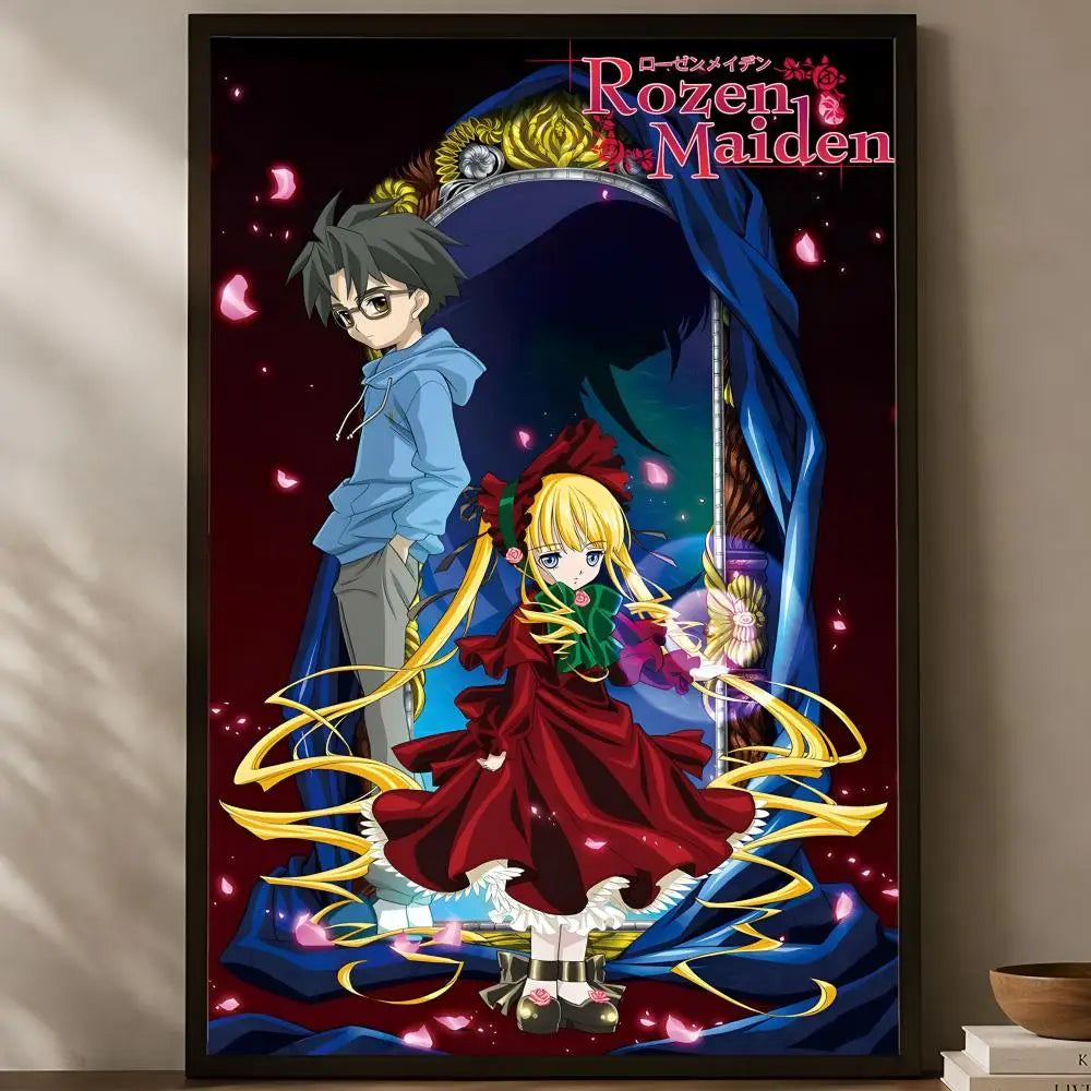 Rozen Maiden Anime Self-Stick HD PVC Wall Poster – Waterproof Anime Wall Poster Axl White07 40X50cmNoframe
