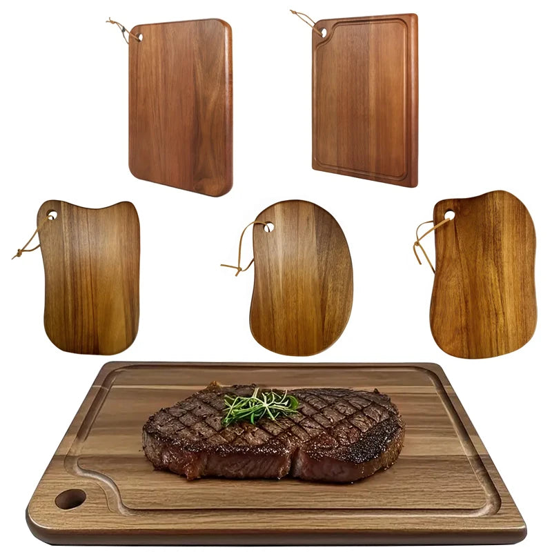 Large Acacia Wood Cutting Board – Meat, Veg, Fruit & Cheese Wood Cutting Board Axl