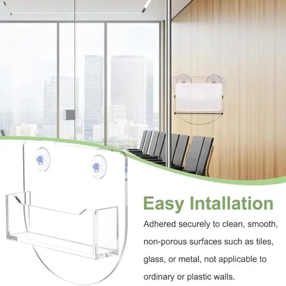 Acrylic Business Card Holder – Suction Cup Window Display Stand Business Card Holder Axl