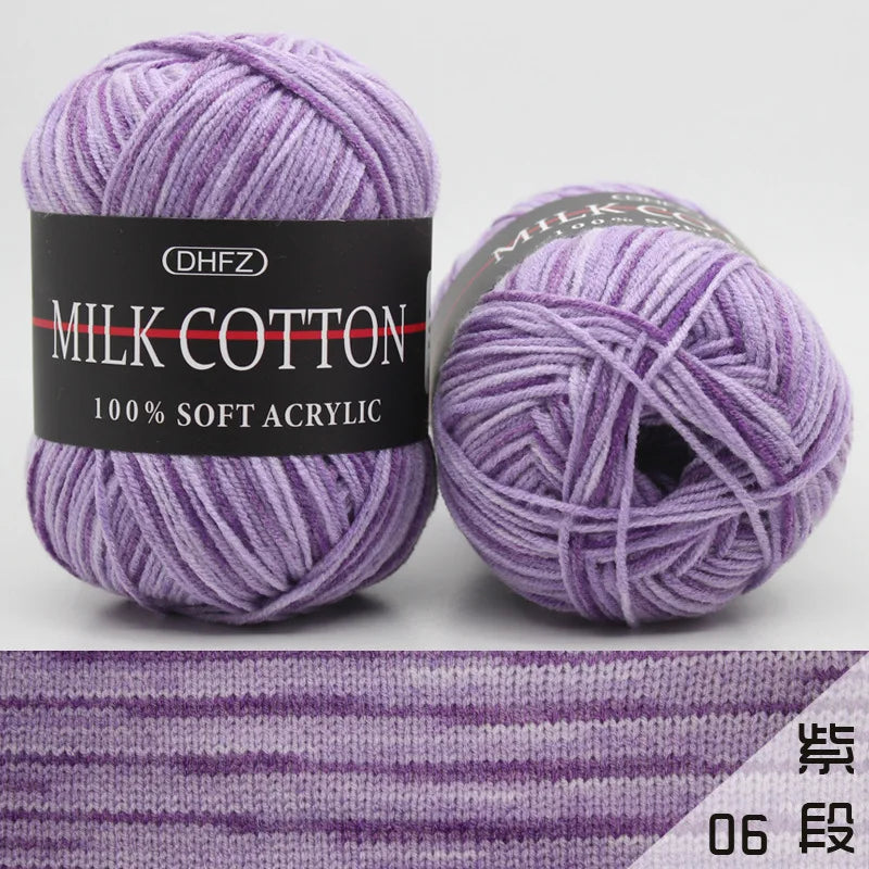 Mixed Colour 50g Soft Cotton Knitting & Crochet Yarn – Baby Safe Knitting Yarn Axl PURPLE