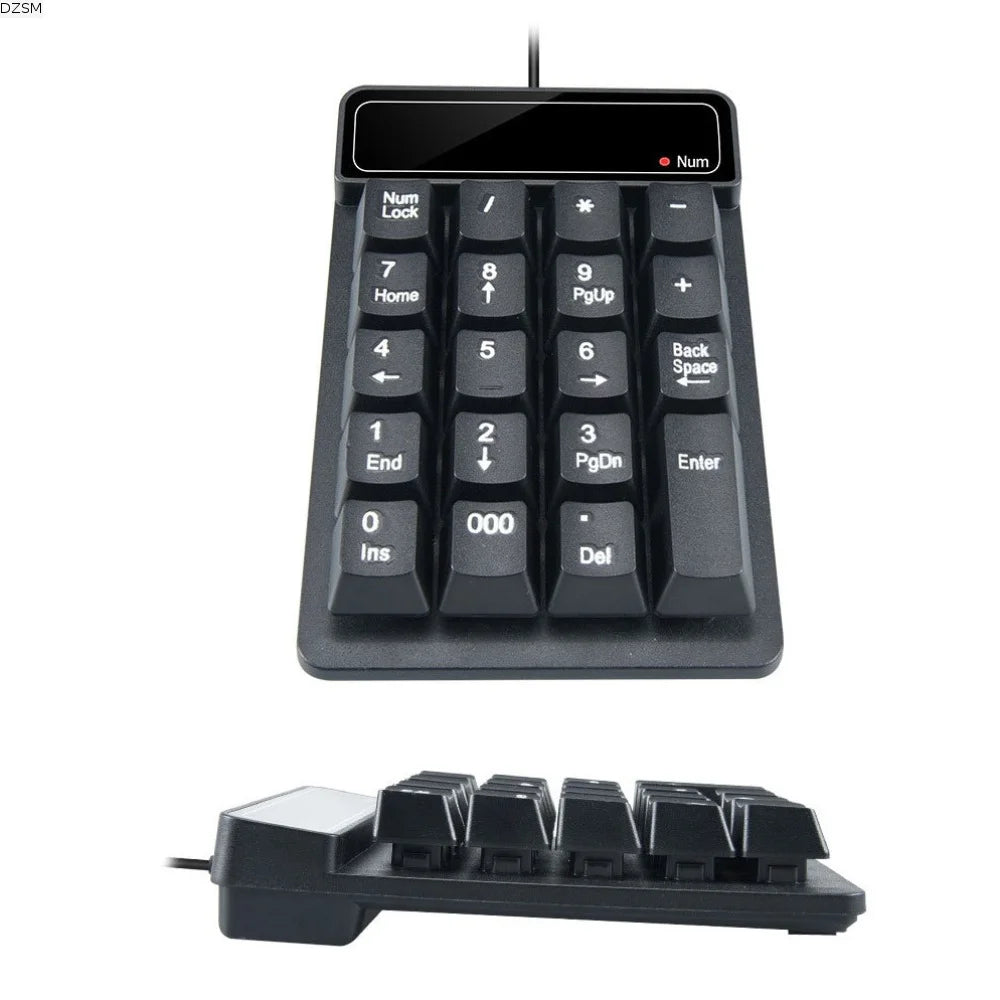 19-Key Wireless Numeric Keypad – Bluetooth, USB & 2.4G Wireless Numeric Keypad Axl