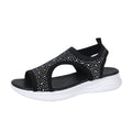 Women's Breathable Flat Slip-On Sandals | Casual Summer Walking Shoes Women's Flat Sandals Axl 37 black