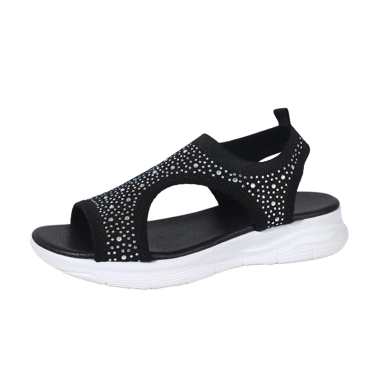 Women's Breathable Flat Slip-On Sandals | Casual Summer Walking Shoes Women's Flat Sandals Axl 37 black