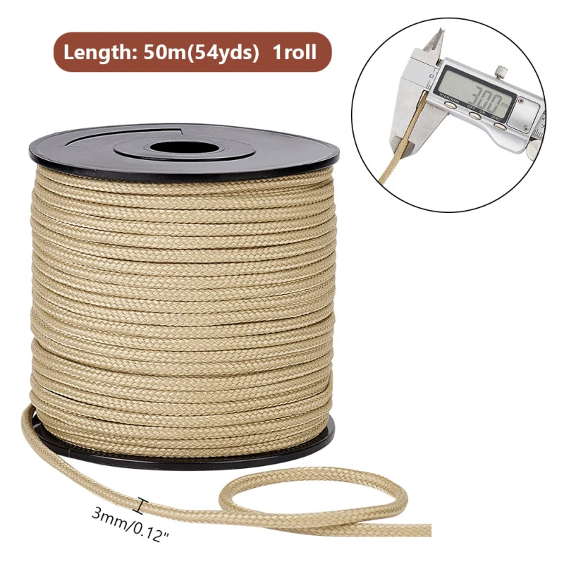 3mm Red Braided Nylon Paracord 54 Yards – Camping & DIY Rope Braided Nylon Rope Axl AECH04-11913