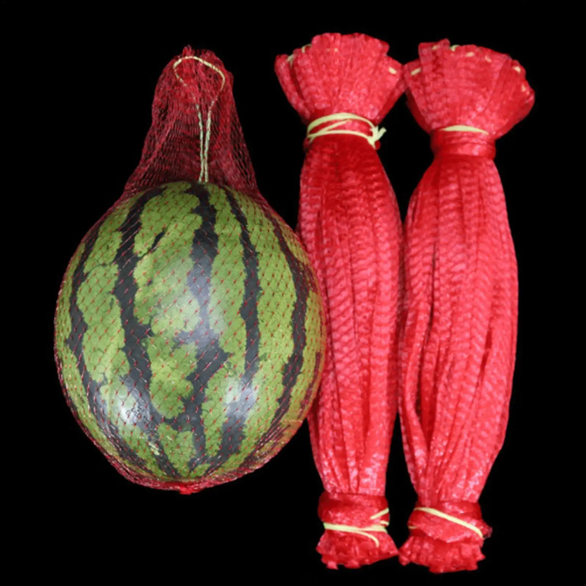 100 PCS Watermelon Net Bags – Drawstring Mesh Hammock Cradles Garden Fruit Net Bags Axl