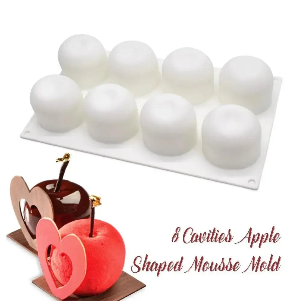 Silicone Fruit Mousse Cake Molds – 3D Dessert Baking Moulds Silicone Cake Mold Axl apple