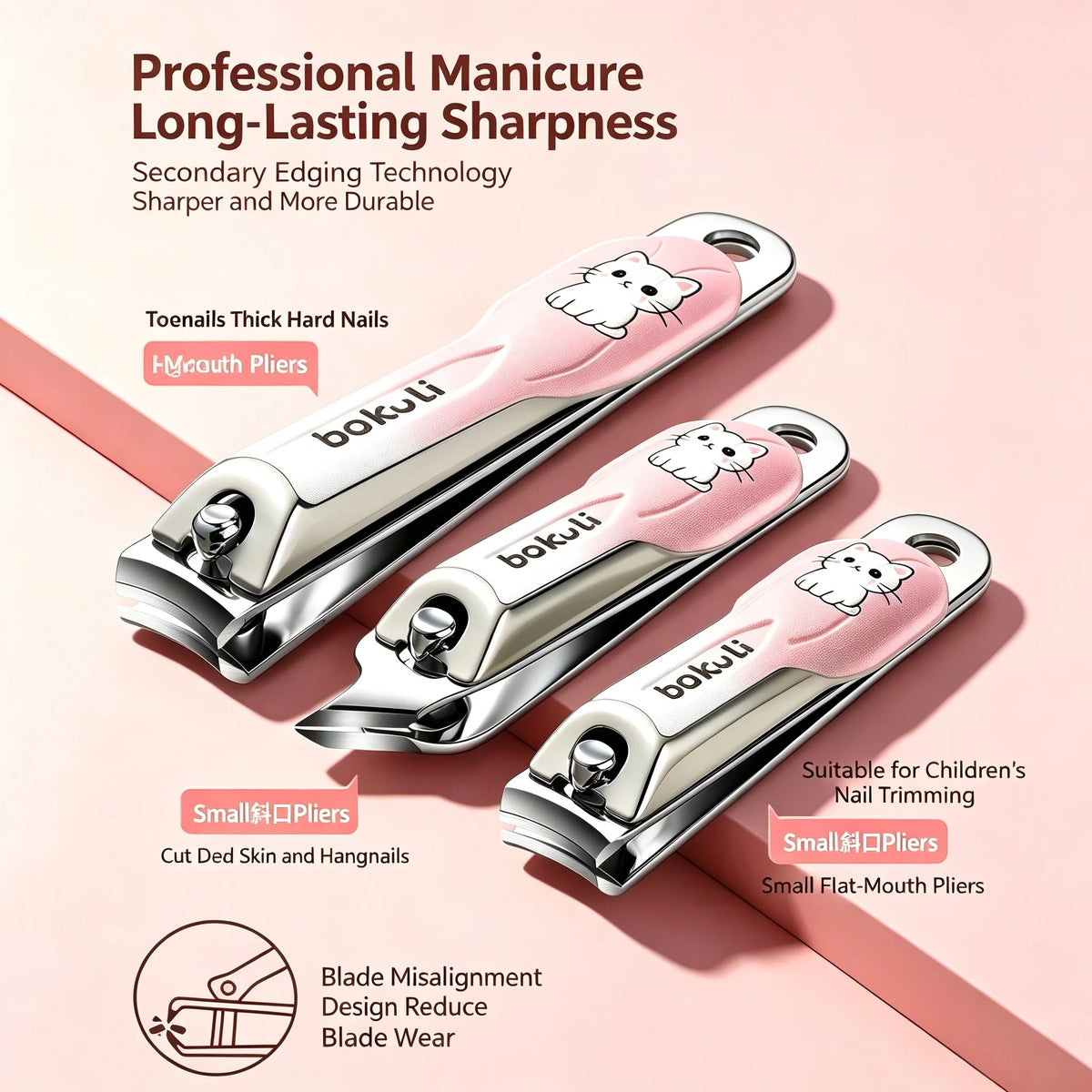 10-Piece Stainless Steel Manicure Kit – Nail Clippers & Tweezers Manicure Kit Axl