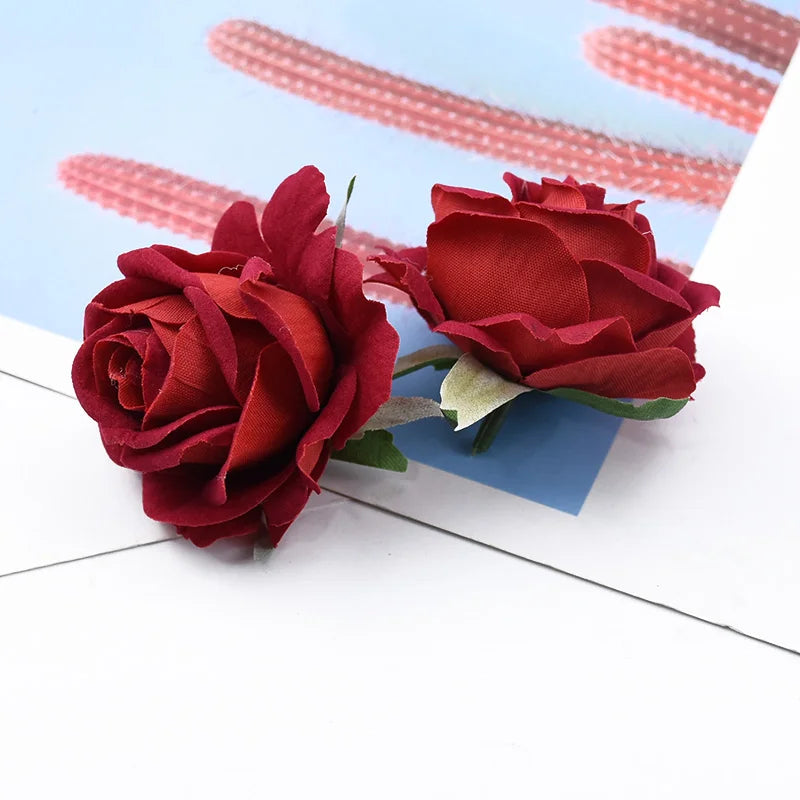 Velvet Silk Rose Heads 10/20 Pcs – Artificial Flowers for DIY Décor Artificial Silk Flowers Axl color 8 10 Pieces