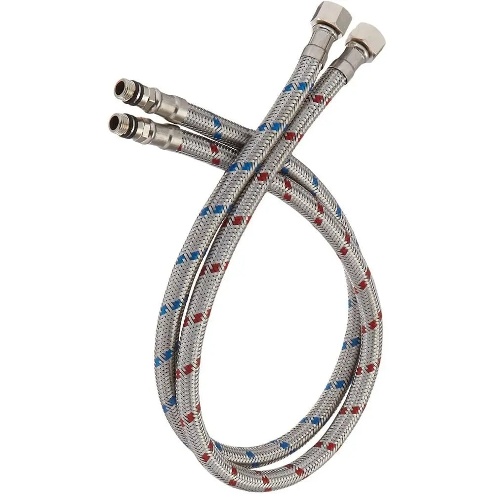 Stainless Steel Braided Faucet Connector Hoses – 1 Pair Plumbing Supply Hose Axl 60cm