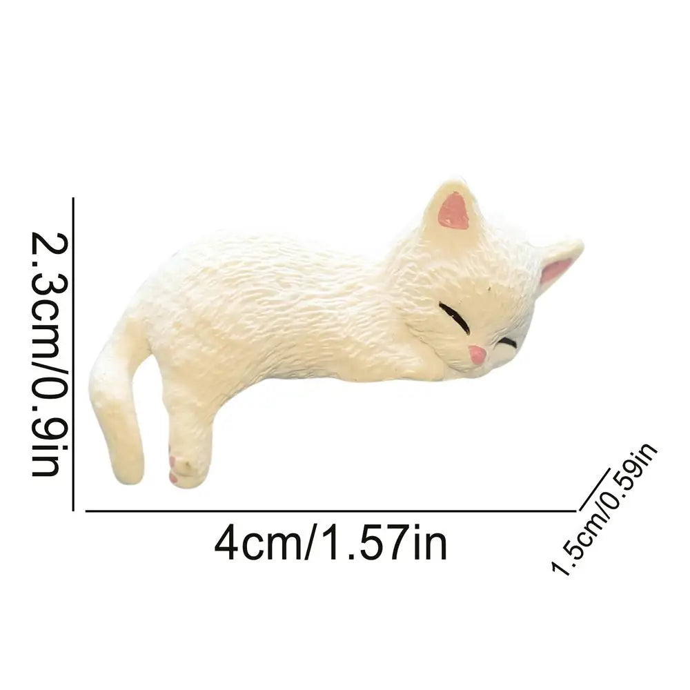 Miniature Cat Figurines – Kitten Desktop Decor Statues PVC Miniature Figurine Axl A