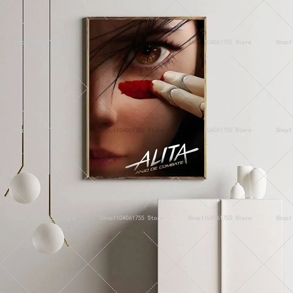 Alita Battle Angel Movie Poster – Self-Adhesive Wall Art Print Movie Wall Poster Axl