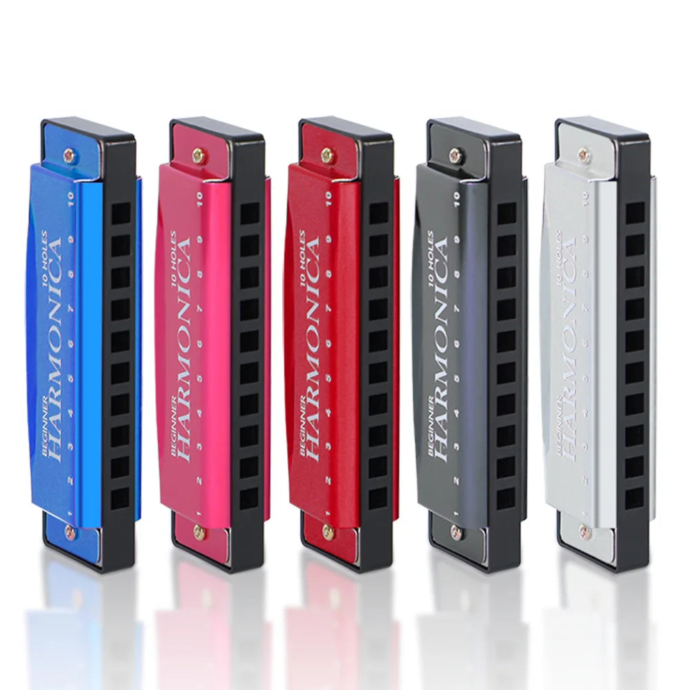 10-Hole Harmonica Key of C with Case | Beginner Gift Beginner Harmonica Axl