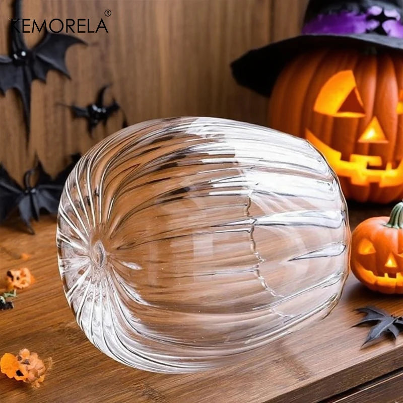 Halloween Glass Candy Jar with Airtight Wood Lid | Canister Glass Storage Jar Axl
