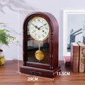 Vintage Mechanical Desk Clock – Solid Wood Pendulum Chiming Mechanical Desk Clock Axl Large-Number Dial