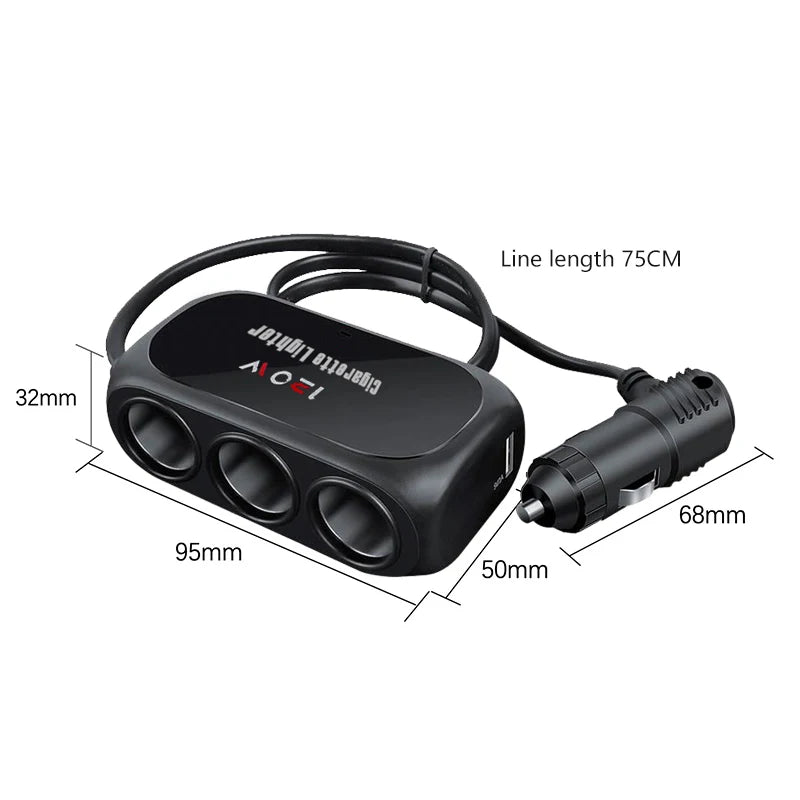 Baideluo Car Charger – Dual USB & FM Transmitter | 12V Car Power Adapter Axl
