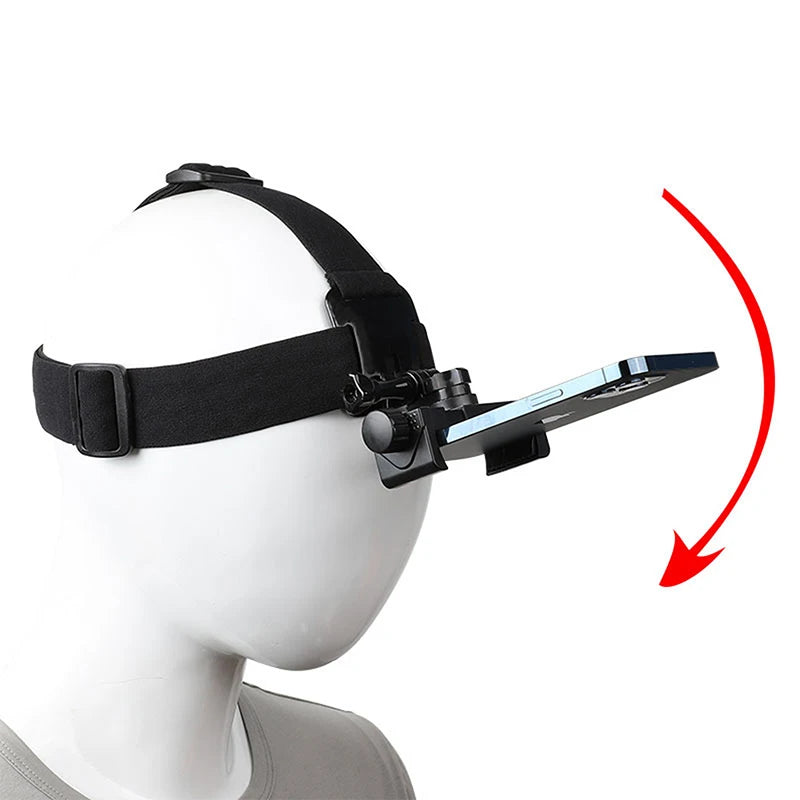 Head-Mounted Phone & Action Camera Headband Mount Bracket Camera Head Mount Axl
