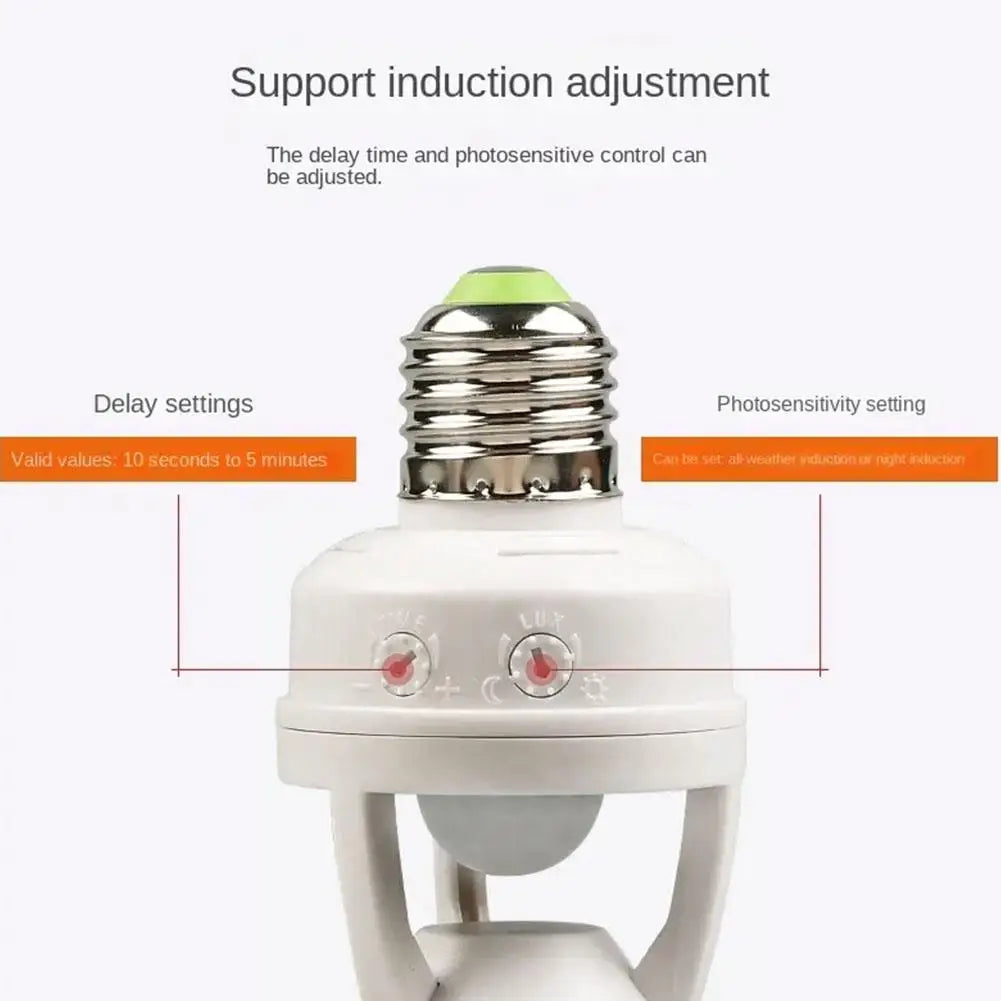 E27 PIR Motion Sensor Lamp Holder – Auto Light Switch Socket Motion Sensor Socket Axl
