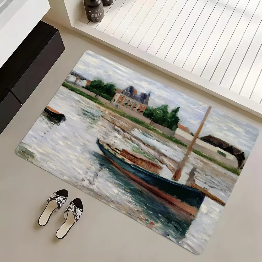 Diatomite Bath Mat – Quick Dry Anti-Slip Caillebotte Art Floor Mat Diatomite Bath Mat Axl