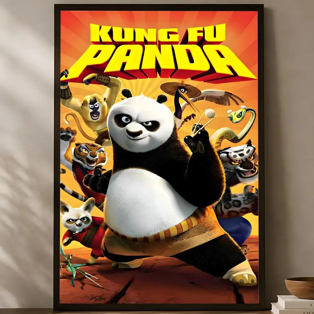 Kung Fu Panda Self-Stick HD Wall Art Poster – Waterproof Decor Wall Art Poster Axl White02 15X20cmNoframe