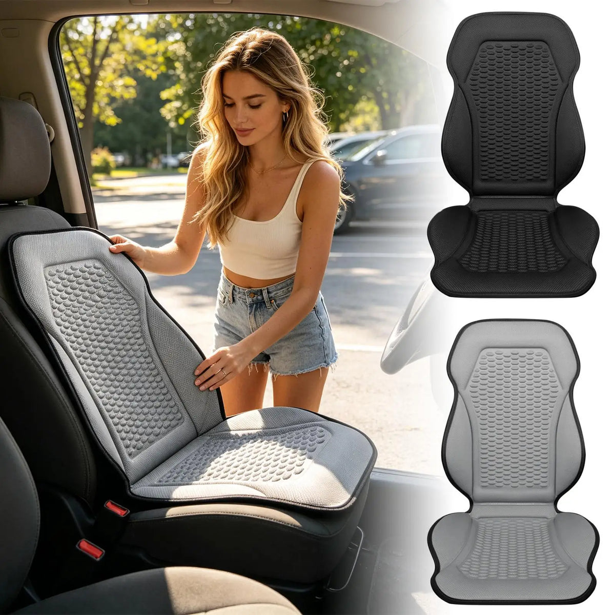Cooling Car Seat Cushion – Breathable Mesh for Cars & Trucks Car Seat Cushion Axl